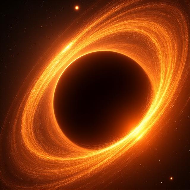 Supermassive black hole visualization with accretion disk